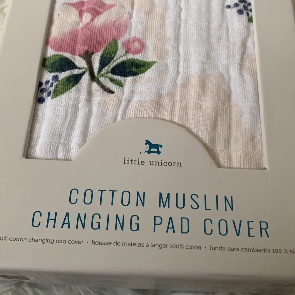 Little Unicorn Cotton Muslin Changing Pad Cover - Picture 2 of 8